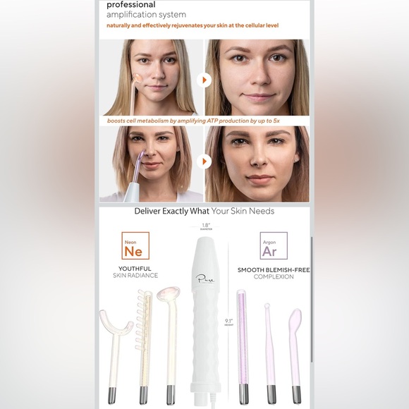 NuDerma Professional Skin Therapy Wand - High-frequency - Microcurrent - Picture 3 of 5